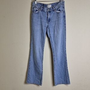 Blue Flare Wide Leg Jeans with Classic Wash